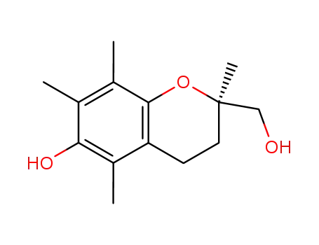 Molecular Structure of 163180-79-8 (2H-1-Benzopyran-2-methanol,
3,4-dihydro-6-hydroxy-2,5,7,8-tetramethyl-, (2R)-)