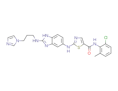 5-Thiazolecarboxamide,
N-(2-chloro-6-methylphenyl)-2-[[2-[[3-(1H-imidazol-1-yl)propyl]amino]-1
H-benzimidazol-5-yl]amino]-