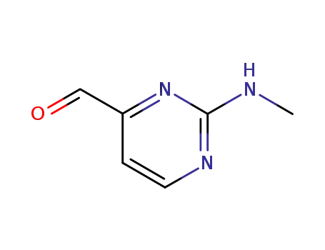 Molecular Structure of 180869-39-0 (4-Pyrimidinecarboxaldehyde, 2-(methylamino)- (9CI))
