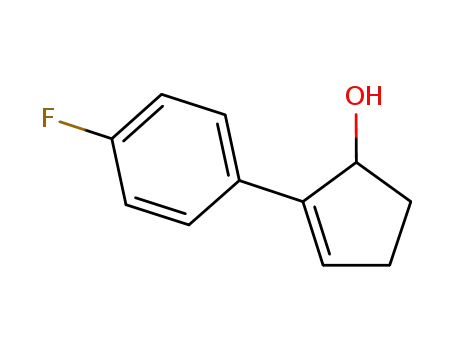 Molecular Structure of 628731-81-7 (2-Cyclopenten-1-ol, 2-(4-fluorophenyl)-)