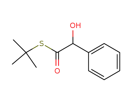 Benzeneethanethioic acid, a-hydroxy-, S-(1,1-dimethylethyl) ester
