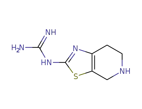 Molecular Structure of 97817-40-8 (Guanidine, (4,5,6,7-tetrahydrothiazolo[5,4-c]pyridin-2-yl)-)