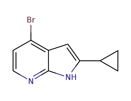 Molecular Structure of 1014614-11-9 (4-bromo-2-cyclopropyl-1H-pyrrolo[2,3-b]pyridine)