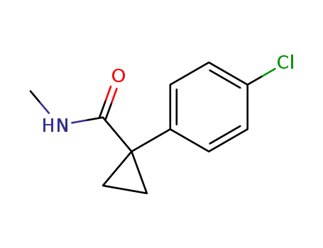 Molecular Structure of 633701-51-6 (Cyclopropanecarboxamide, 1-(4-chlorophenyl)-N-methyl-)