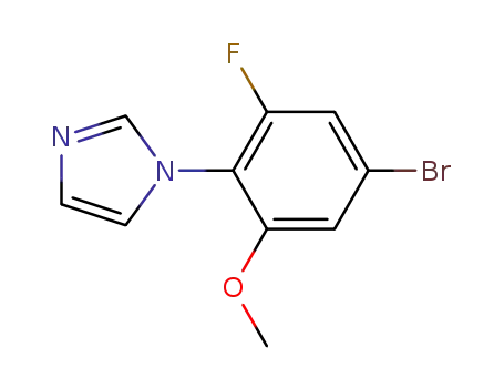Molecular Structure of 870837-60-8 (1-(4-bromo-2-fluoro-6-methoxyphenyl)-1H-imidazole)