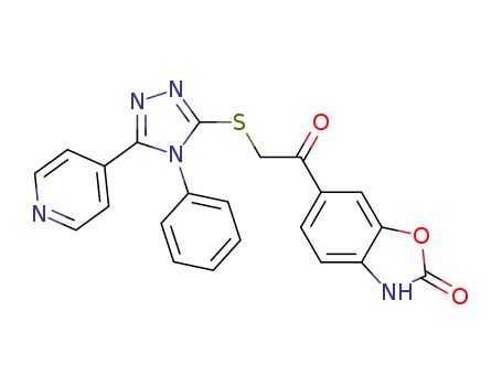 6-{[(4-phenyl-5-pyridin-4-yl-4H-1,2,4-triazol-3-yl)thio]acetyl}-1,3-benzoxazol-2(3H)-one