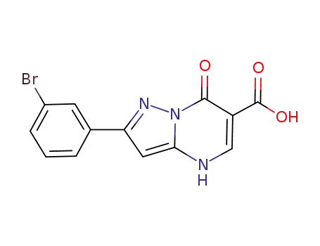 Molecular Structure of 926662-94-4 (Pyrazolo[1,5-a]pyrimidine-6-carboxylic acid,
2-(3-bromophenyl)-4,7-dihydro-7-oxo-)