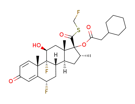 17α-(cyclohexylmethylcarbonyl)oxy-6α,9α-difluoro-11β-hydroxy-16α-methyl-3-oxo-androsta-1,4-diene-17β-carbothioic acid S-fluoromethyl ester
