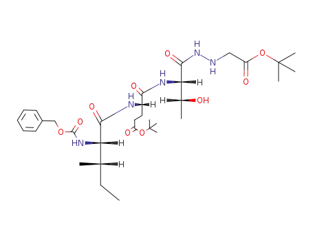 L-Threonine, N-[(phenylmethoxy)carbonyl]-L-isoleucyl-L-a-glutamyl-,
2-(1,1-dimethylethyl) ester,
3-[2-[2-(1,1-dimethylethoxy)-2-oxoethyl]hydrazide]