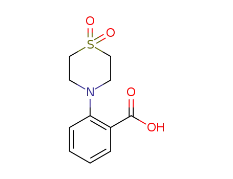 Molecular Structure of 400878-25-3 (2-(1,1-DIOXO-1LAMBDA6,4-THIAZINAN-4-YL)BENZENECARBOXYLIC ACID)