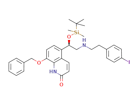 2(1H)-Quinolinone,
5-[(1R)-1-[[(1,1-dimethylethyl)dimethylsilyl]oxy]-2-[[2-(4-iodophenyl)ethyl]
amino]ethyl]-8-(phenylmethoxy)-