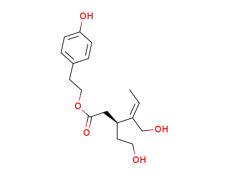 Molecular Structure of 951378-02-2 ((3S,4E)-3-(2-hydroxyethyl)-4-hydroxymethylhex-4-enoic acid 2-(4-hydroxyphenyl)ethyl ester)