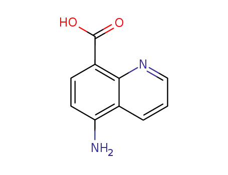 Molecular Structure of 80690-06-8 (8-Quinolinecarboxylicacid,5-amino-(9CI))