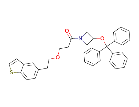 3-[2-(1-benzothiophen-5-yl)ethoxy]-1-[3-(trityloxy)-1-azetidinyl]-1-propanone