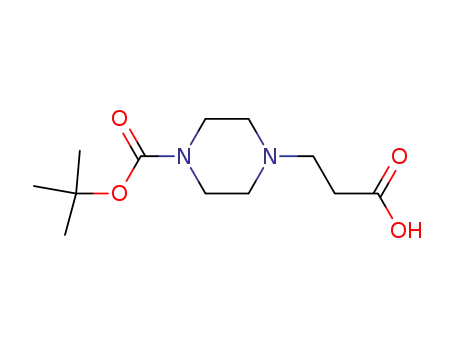 Molecular Structure of 242459-97-8 (3-(1-TERT-BUTOXYCARBONYLPIPERAZIN-4-YL)PROPIONIC ACID)