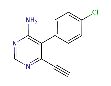 4-Pyrimidinamine, 5-(4-chlorophenyl)-6-ethynyl-