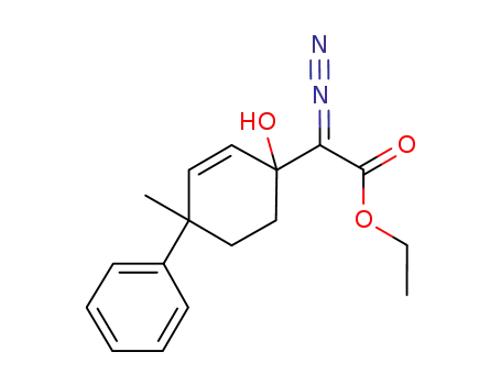 2-Cyclohexene-1-acetic acid, a-diazo-1-hydroxy-4-methyl-4-phenyl-,
ethyl ester