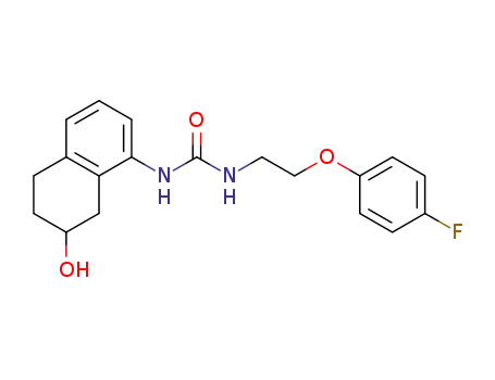 Molecular Structure of 745784-14-9 (N-[2-(4-fluorophenoxy)ethyl]-N'-(7-hydroxy-5,6,7,8-tetrahydronaphthalen-1-yl)urea)