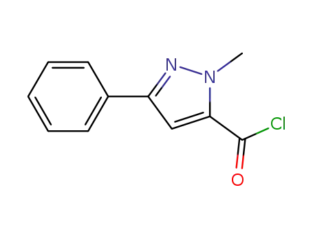 Molecular Structure of 864068-95-1 (1-METHYL-3-PHENYL-1H-PYRAZOLE-5-CARBONYL CHLORIDE)