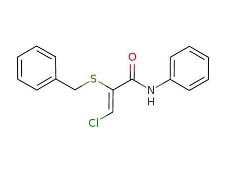 Molecular Structure of 936908-72-4 (N-phenyl-Z-3-chloro-2-(benzylthio)propenamide)