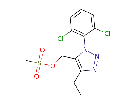 Molecular Structure of 959800-76-1 (1H-1,2,3-Triazole-5-methanol, 1-(2,6-dichlorophenyl)-4-(1-methylethyl)-, 5-methanesulfonate)