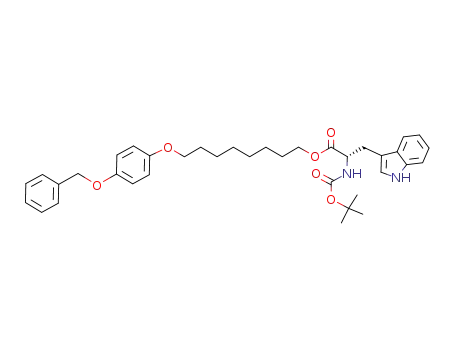 8-(4-benzyloxyphenoxy)-1-octyl 2-(N-tert-butoxycarbonylamino)-3-(1H-indol-3-yl)propionate