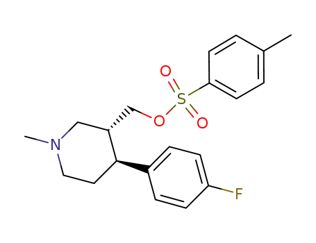 Molecular Structure of 1258537-32-4 (trans 4-(p-fluorophenyl)-3-(p-toluenesulfonyloxymethyl)-N-methylpiperidine)