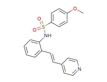 Molecular Structure of 173528-92-2 ((E)-4-[2-{2-[N-(4-Methoxybenzenesulfonyl)aMino]phenyl}ethenyl ]pyridine)