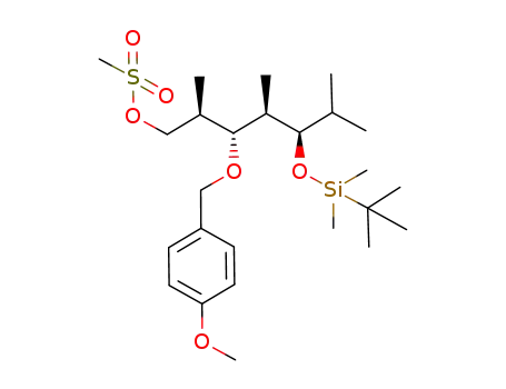(2R,3R,4R,5R)-5-(tert-butyldimethylsilyloxy)-3-(4-methoxybenzyloxy)-2,4,6-trimethylheptyl methanesulfonate