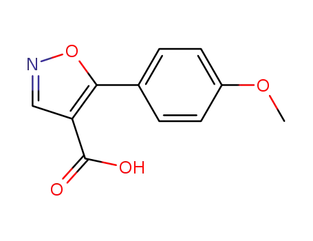 Molecular Structure of 618383-50-9 (5-(4-METHOXY-PHENYL)-ISOXAZOLE-4-CARBOXYLIC ACID)