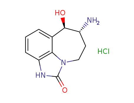 Molecular Structure of 1019769-47-1 ((6R,7R)-6-amino-7-hydroxy-4,5,6,7-tetrahydroimidazo[4,5,1-jk][1]benzazepin-2(1H)-one hydrochloride)