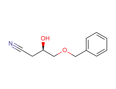 Molecular Structure of 934623-81-1 ((3R)-4-(benzyloxy)-3-hydroxybutanenitrile)