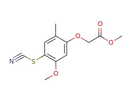 Molecular Structure of 600134-66-5 ((5-Methoxy-2-methyl-4-thiocyanatophenoxy)acetic acid methyl ester)