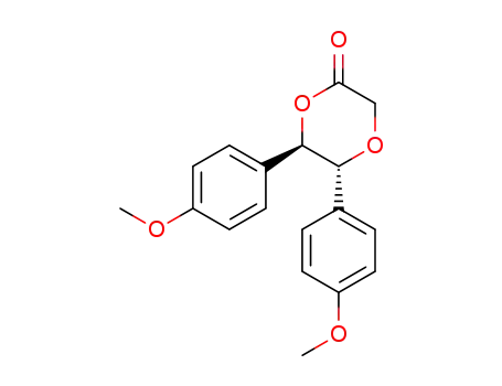 Molecular Structure of 886986-68-1 (1,4-Dioxan-2-one, 5,6-bis(4-methoxyphenyl)-, (5R,6R)-)