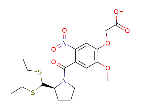 (2S)-N-{4-[(1'-carboxymethyl)oxy]-5-methoxy-2-nitrobenzoyl}pyrrolidine-2-carboxaldehyde diethyl thioacetal