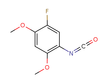 Molecular Structure of 625119-43-9 (Benzene, 1-fluoro-5-isocyanato-2,4-dimethoxy- (9CI))