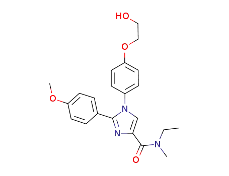 Molecular Structure of 726194-18-9 (1H-Imidazole-4-carboxamide,
N-ethyl-1-[4-(2-hydroxyethoxy)phenyl]-2-(4-methoxyphenyl)-N-methyl-)