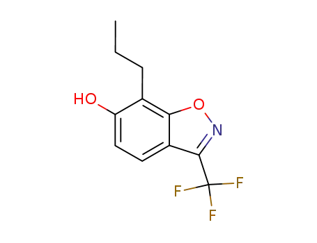 Molecular Structure of 194608-88-3 (7-Propyl-3-(trifluoromethyl)benzo[d]isoxazol-6-ol)