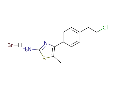 4-<4-(2-chloroethyl)phenyl>-2-amino-5-methylthiazole hydrobromide