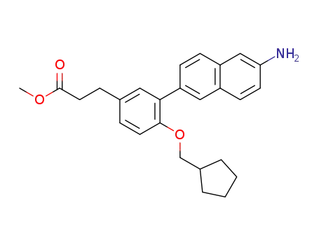 Benzenepropanoic acid,
3-(6-amino-2-naphthalenyl)-4-(cyclopentylmethoxy)-, methyl ester