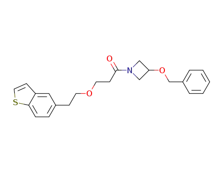 3-[2-(1-benzothiophen-5-yl)ethoxy]-1-[3-(benzyloxy)-1-azetidinyl]-1-propanone