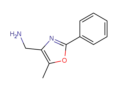 Molecular Structure of 132451-28-6 ((5-METHYL-2-PHENYL-1,3-OXAZOL-4-YL)METHYLAMINE)