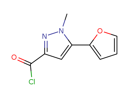 1H-Pyrazole-3-carbonylchloride, 5-(2-furanyl)-1-methyl-