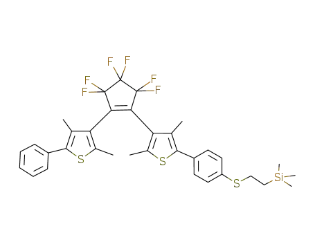 1-(2,4-dimethyl-5-(4-trimethylsilylethylthio-phenyl)-3-thienyl)-2-(2,4-dimethyl-5-phenyl-3-thienyl)hexafluorocyclopentene