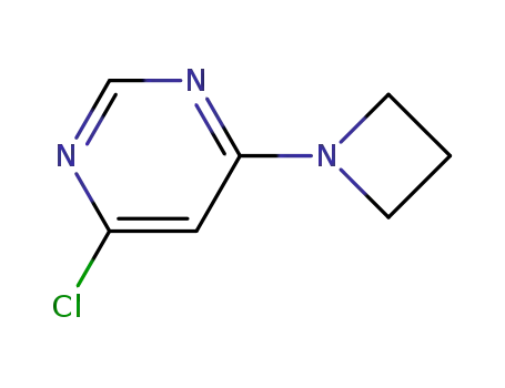 Molecular Structure of 881401-67-8 (Pyrimidine, 4-(1-azetidinyl)-6-chloro-)