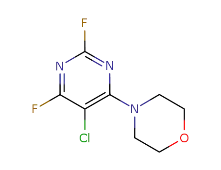 Molecular Structure of 639855-32-6 (4-(5-chloro-2,6-difluoropyrimidin-4-yl)morpholine)
