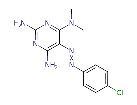 5-(4-chloro-phenylazo)-<i>N</i><sup>4</sup>,<i>N</i><sup>4</sup>-dimethyl-pyrimidine-2,4,6-triyltriamine