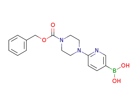 Molecular Structure of 521985-18-2 (2-(4-CBZ-PIPERAZIN-1-YL)PYRIDINE-5-BORONIC ACID)
