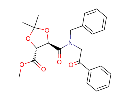 (4R,5R)-5-[N-benzyl-N-(2-oxo-2-phenylethyl)carbamoyl]-2,2-dimethyl[1,3]dioxolane-4-carboxylic acid methyl ester