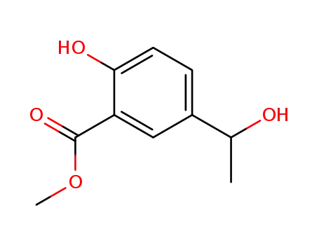 Molecular Structure of 66654-06-6 (1-(4'-hydroxy-3'-methoxycarbonylphenyl)ethanol)